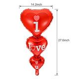 20 + 2 I Love You Balloons Helium Supported for Valentine's Day, Weddings & Birthdays