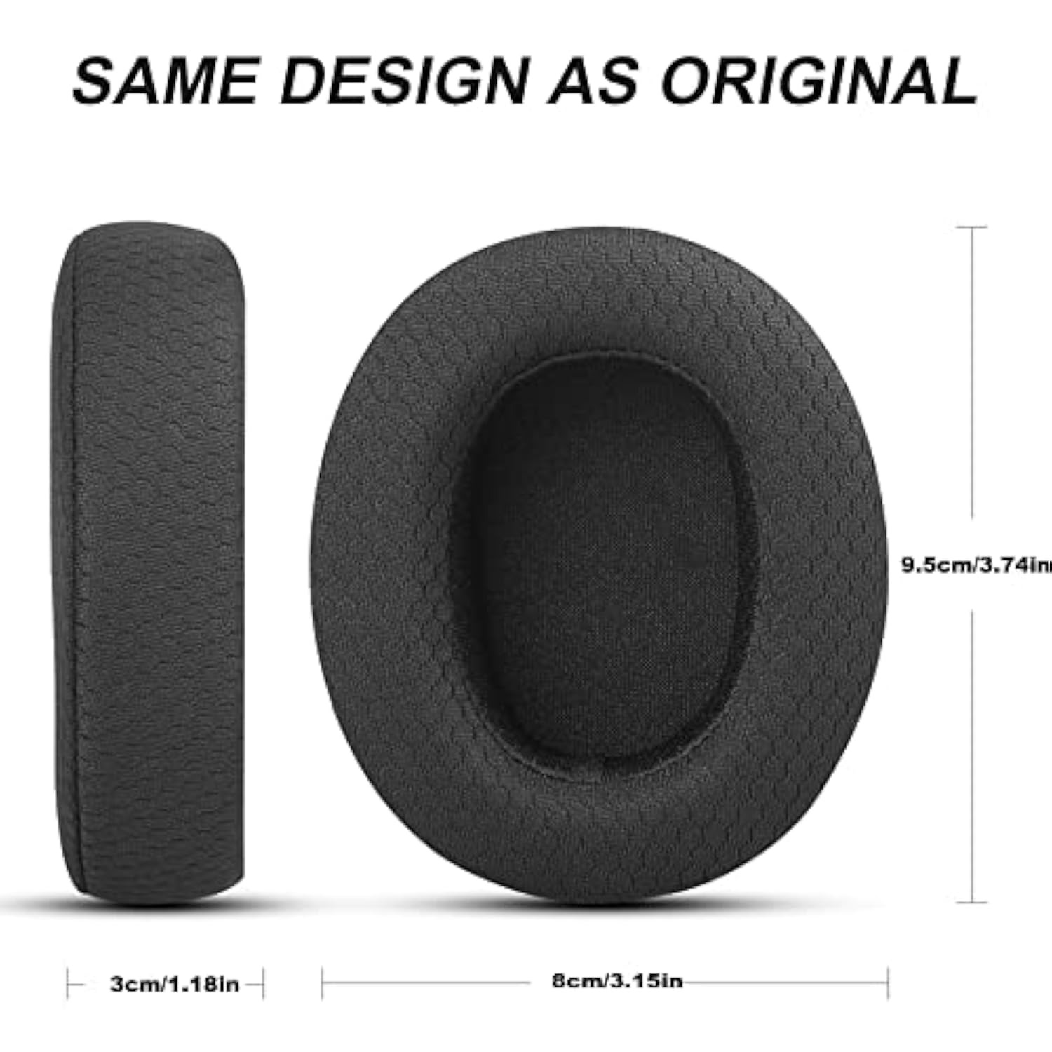 Gvoears Replacement Ear Pads For Sennheiser Hd4.50Bt Hd4.50Btnc Hd4.40Bt Headsets Earpads Replacement, Earpads Cushions For Sennheiser Hd4.50Bt (Hd4.50 Mf Black)