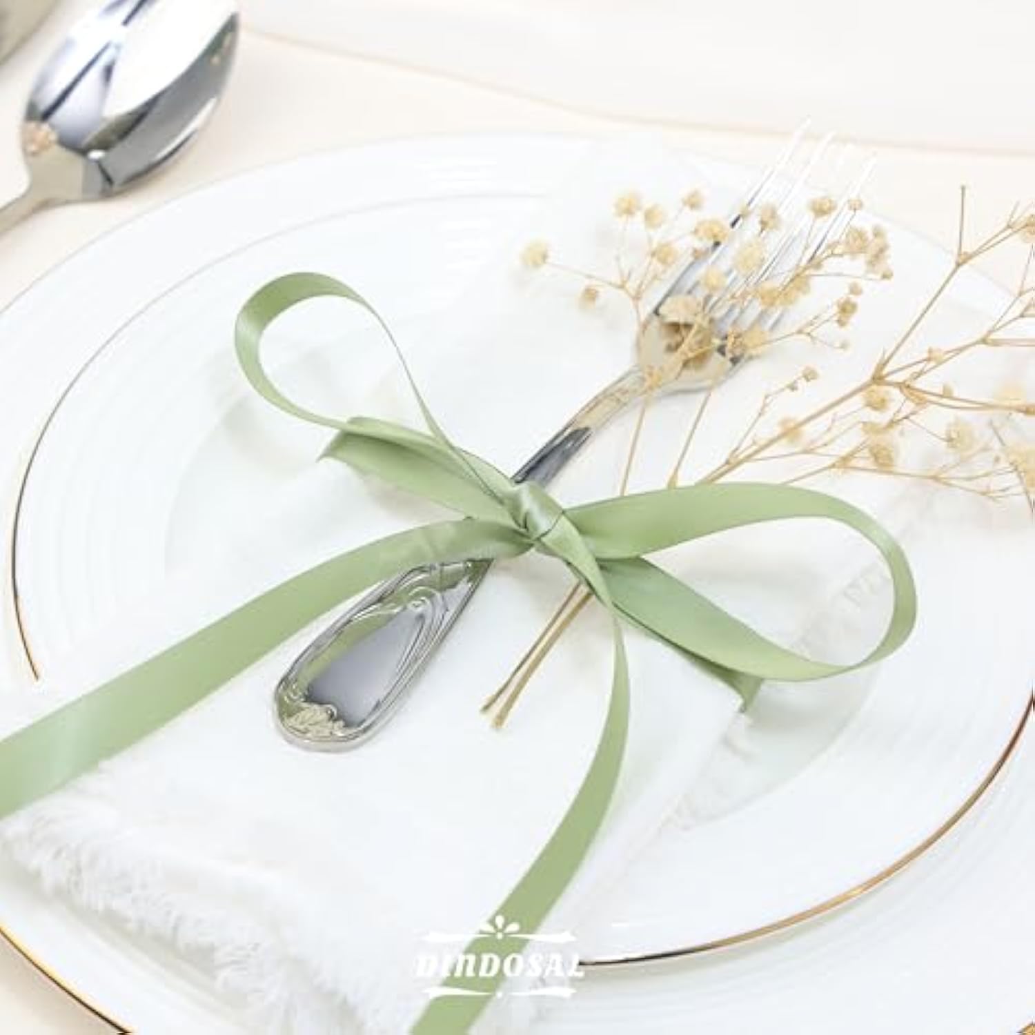 Sage Ribbon 1/2 Inch Sage Green Satin Ribbon Green Silk Ribbon For Wed