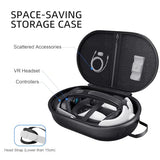 Large Carrying Case for Meta Quest 3, Quest 3S, Oculus Quest 2, and  Vision Pro Hard Travel & Storage Bag Fits VR Headset with Elite Strap and