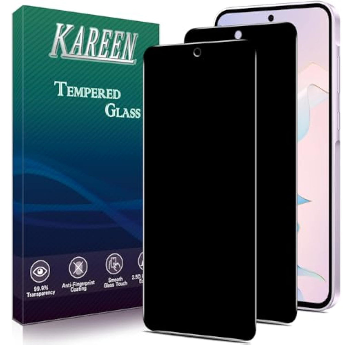 [2 Pack] Privacy Screen Protector For Samsung Galaxy A35 5G Anti-Spy Tempered Glass, 9H Hardness, Bubble Free, Case Friendly
