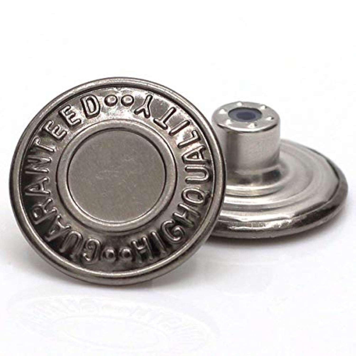 12 Sets No-Sew Permanent Buttons Jean Tack Buttons 20Mm (Gun Black)