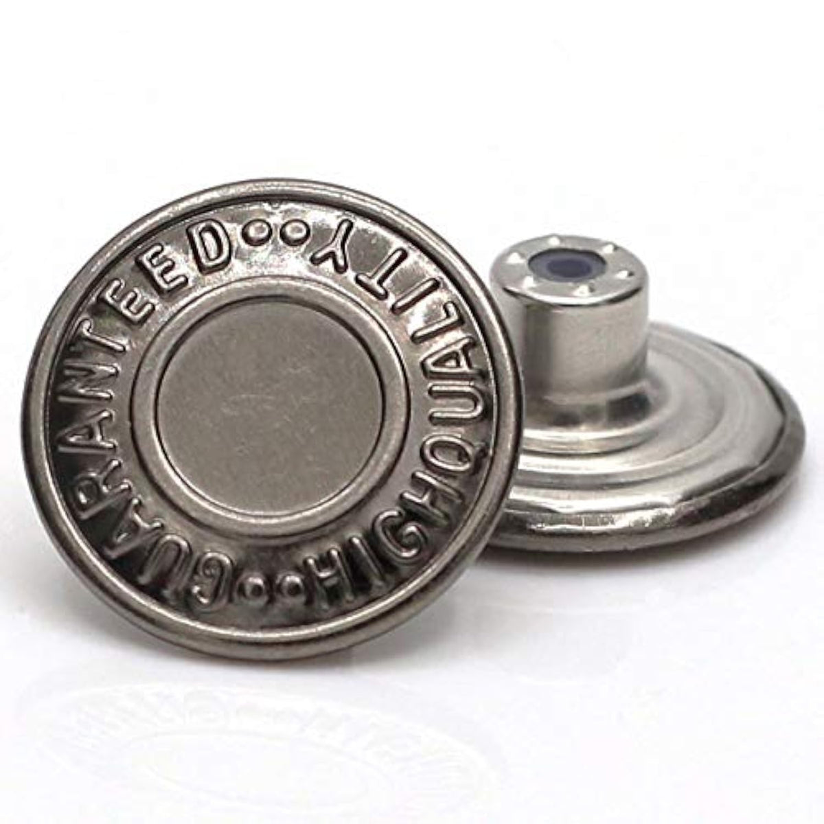 12 Sets No-Sew Permanent Buttons Jean Tack Buttons 20Mm (Gun Black)