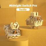 Official Store Mechanical Keyboard Switch Midnight Pro Keystem Diy Tactile Liner 5Pin (70Pcs, Tactile)