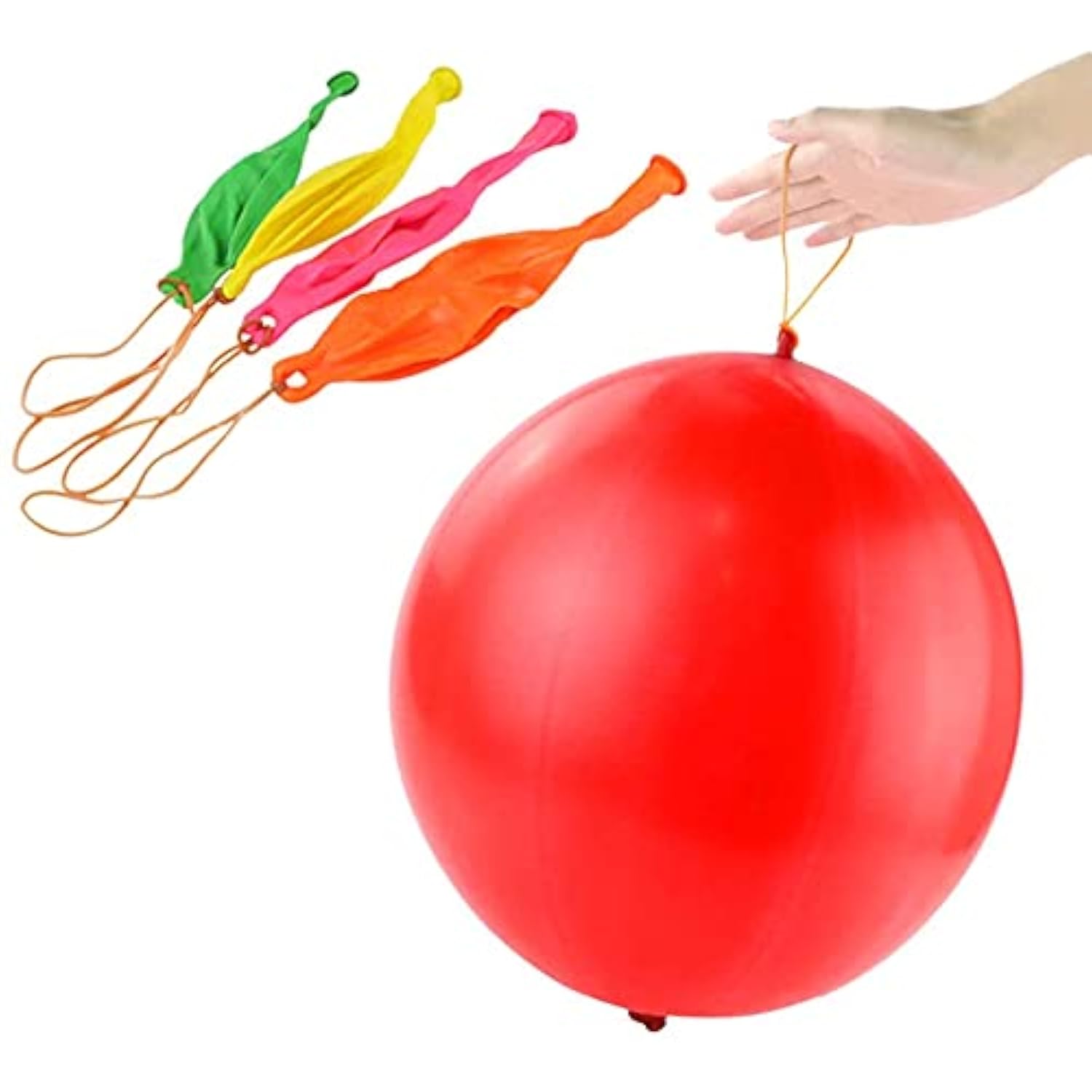 80 Punch Balloons, Kids Party Favors Heavy-Duty Neon Bounce Balloons