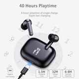 Wireless Earbuds, 2025 Bluetooth 5.4 Headphones In Ear With 4 Enc Noise Cancelling Mic, New Wireless Earphones Hifi Stereo Deep Bass 40H Playtime, Led, In-Ear Bluetooth Ear Buds Ip7 Waterproof, Usb-C