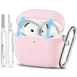 AirPods 4 Case with Magnetic Cover, Silicone AirPod 4 Case Cover Compatible with Apple Airpods 4th Gen 2024, Shockproof Protective Cases for Women with Cleaner Kit and Keychain
