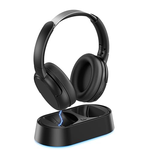 Wireless Headphones For Tv Watching, Tv Headphones With Transmitter Charging Base, Bluetooth V5.3, No Lip-Sync Delay, Clear Voice, Plug & Play, Comfortable, Gifts For Elderly/Seniors