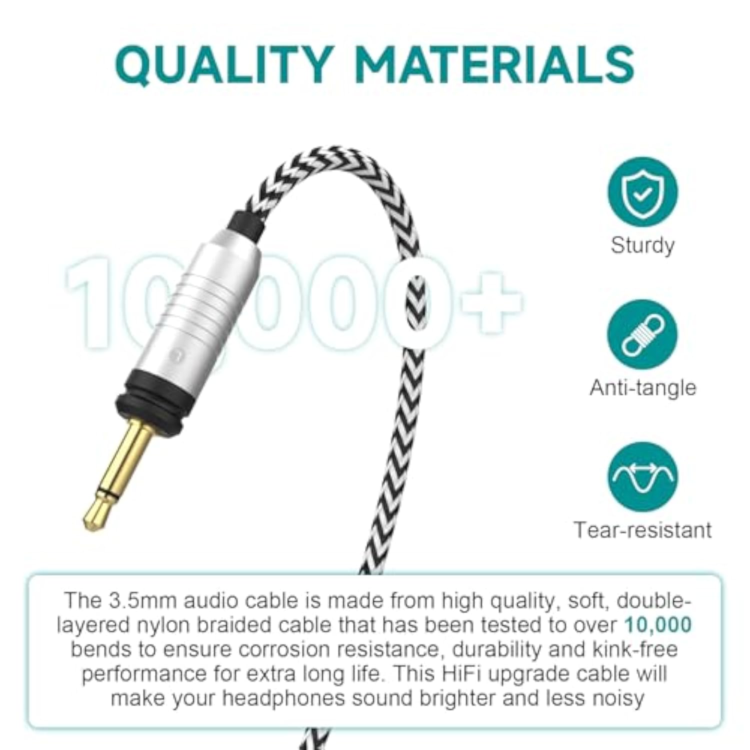 Focal Replacement Cable With 6.35Mm Adapter Compatible With Focal Elear Elegia Clear Stellia Celestee Headphones Replacement Audio Cable 4Ft