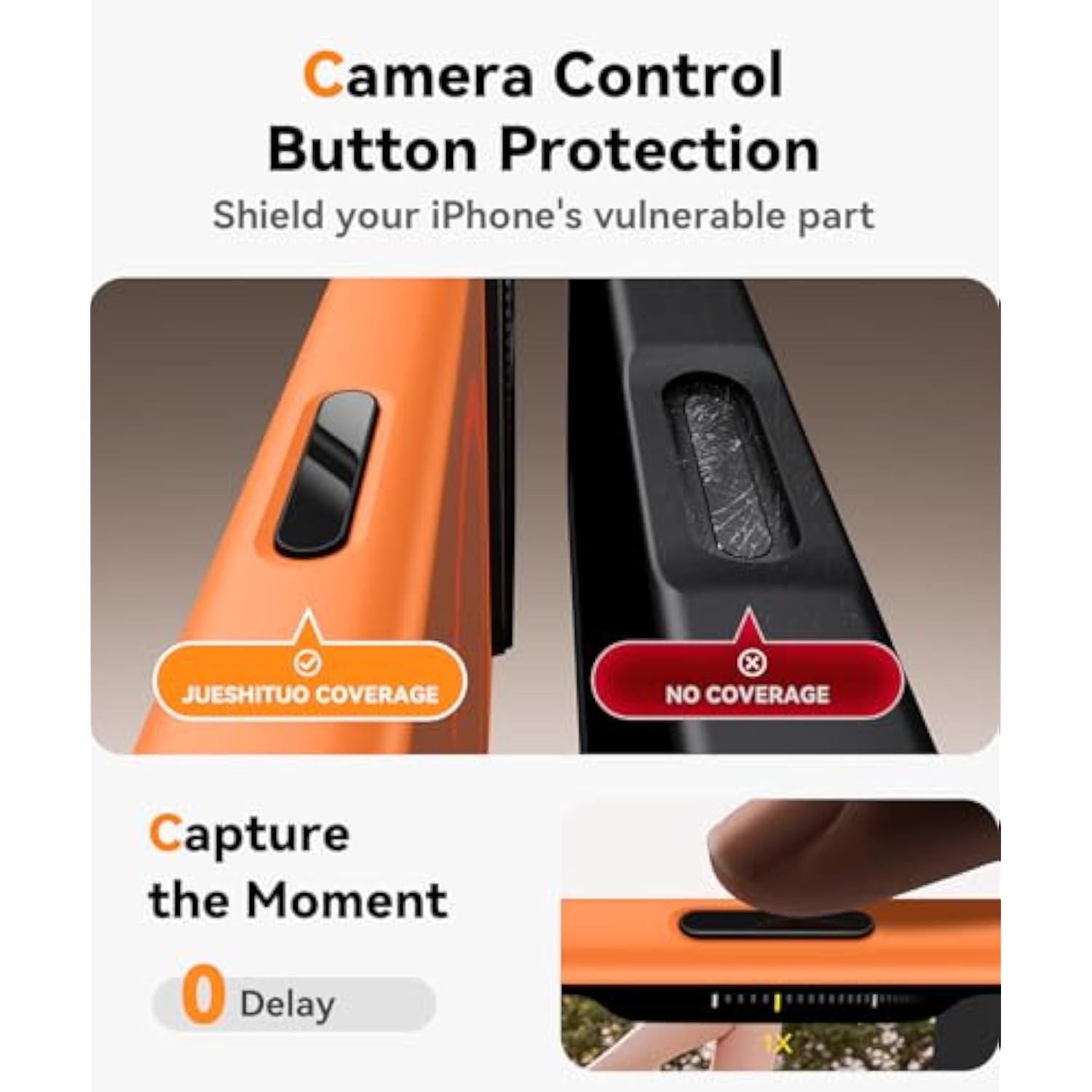Magnetic For Iphone 17 Pro Max Case: Upgraded [Full Camera Protection], With [1X Screen Protector] [Camera Button], 6.9" Case For Iphone 17 Pro Max, Orange