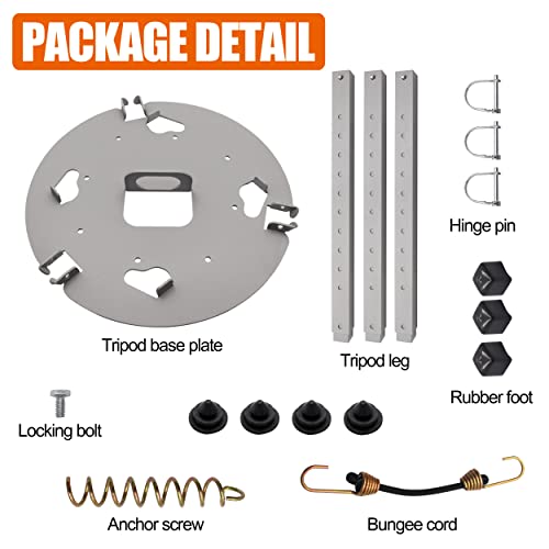 TR-1518 Satellite Tripod Mount,Compatible with Carryout(GM-1518, GM-1599, GM-MP1), Pathway and Playmaker RV Satellite Antennas,and Adjustable Height