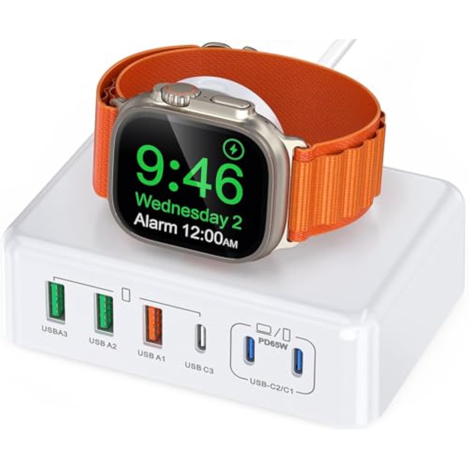 170W Usb C Charging Station Block, Travel Charger For Multiple Devices, Usb C Charger Plug For Iphone 16 15 14 13 12 Series, Apple Watch Ultra Se 10 9 8 7 6 5 4 3 2, Airpods, Macbook Pro Air, Ipad