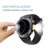 Screen Protector Compatible For Eigiis Ke3 Smart Watch 1.45" (3 Pack) Tempered Glass Film Compatible For Lanikar, Jelloo Ke5 Smartwatch For Men With Led Flashligh