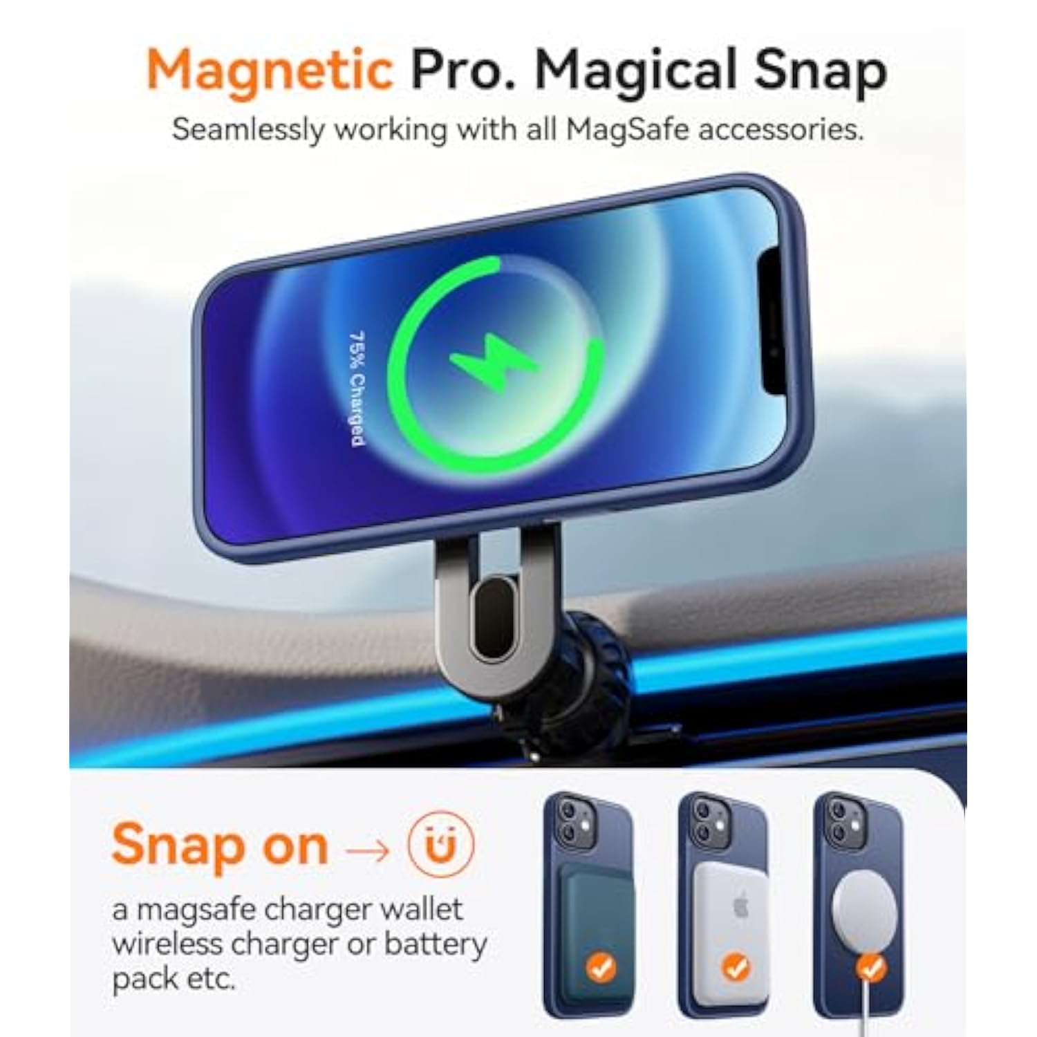 Magnetic Compatible With Iphone 12 Case/Iphone 12 Pro Case [Compatible With Magsafe] [Translucent Matte] Slim Thin Shockproof Protective Bumper Cover Phone Case 6.1 Inch - Deep Blue