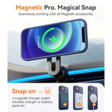 Magnetic Compatible With Iphone 12 Case/Iphone 12 Pro Case [Compatible With Magsafe] [Translucent Matte] Slim Thin Shockproof Protective Bumper Cover Phone Case 6.1 Inch - Deep Blue