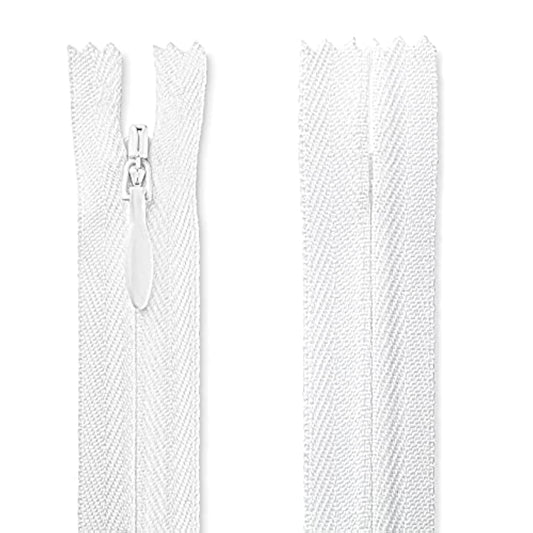 18” Invisible White Zipper 18 Inch Invisible Zipper White Sewing Zippe