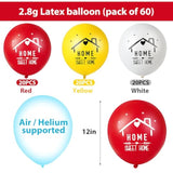 Home Sweet Home Balloons: Housewarming Party Latex Decorations - 60 Pcs