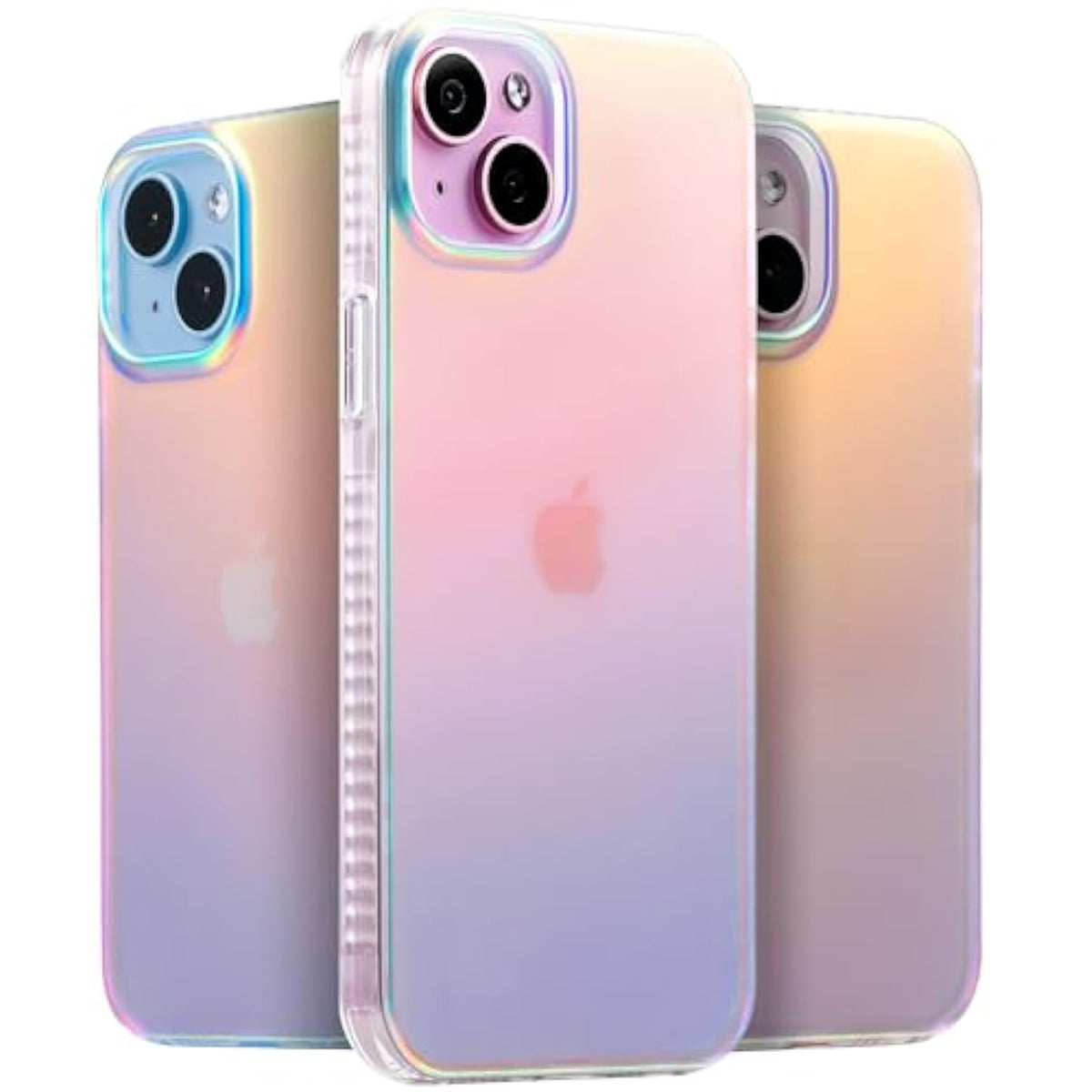 Hue Case For 15 - [360° Shock-Absorbent Bumper] - [Cute And Unique Phone Cover For Girls And Women] - Fluorescent Holographic Iridescent