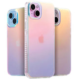 Hue Case For 15 - [360° Shock-Absorbent Bumper] - [Cute And Unique Phone Cover For Girls And Women] - Fluorescent Holographic Iridescent