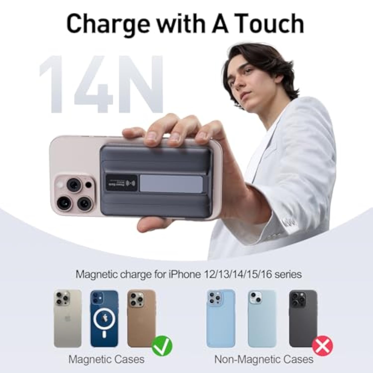 2025 Latest Magnetic Wireless Portable Charger Power Bank - 10000Mah Mag-Safe 22.5W Pd Fast Max Charging With Built-In Led Display, Magnetic Battery Pack For Iphone 16/15/14/13/12/Pro/Mini/Pro Max