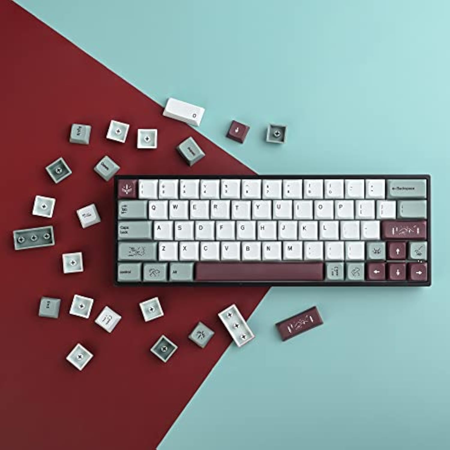 Misty Pbt Custom Keycaps , 141 Keys Dye Sublimation Xda Key Cap Set For Cherry