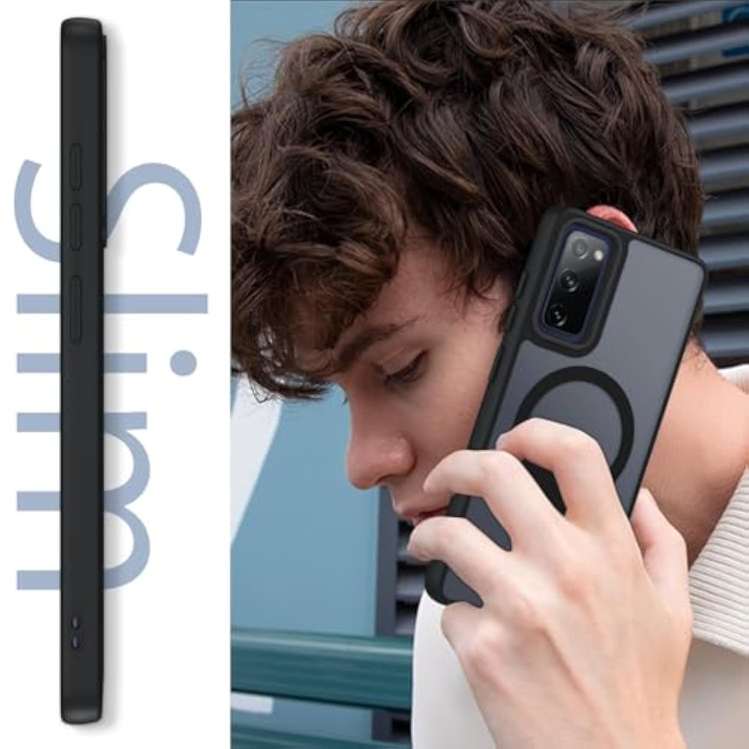 Samsung Galaxy S20 FE Magnetic Case Matte Shockproof Full Body Black