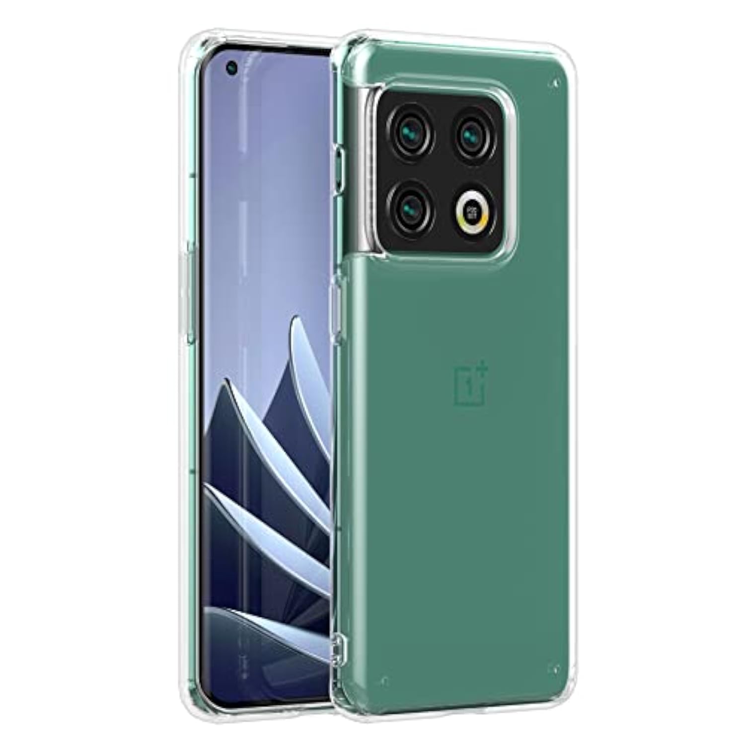 Clear Case For Oneplus 10 Pro Case Shockproof [Hard Pc Back+Soft Tpu Bumper] [Reinforced Corner] [Anti-Yellowing] Support Wireless Charging Protective Phone Case Cover For Oneplus 10 Pro, 2022