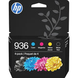 936 Black, Cyan, Magenta, Yellow Ink Cartridges (4-Pack) | Works With Officejet 9120, Pro 9110, 9120, 9130, Wide Format 9730 | Eligible For Instant Ink | 6C3Z5Ln