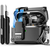 Upgraded Secure Lock Case For Samsung Galaxy Buds3 Pro And Galaxy Buds 3 (2024), Shockproof Hard Case Cover With Cleaning Kit & Keychain, Galaxy Buds 3 Pro Accessories, Auto-Open, Led Visible