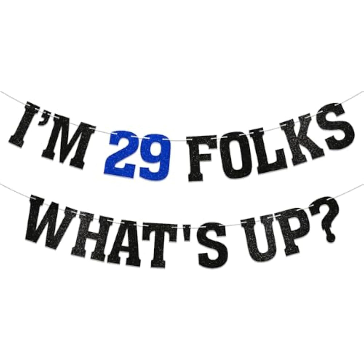 I Am 29 Folks What's Up Banner New Girl 29th Birthday Party Decorations