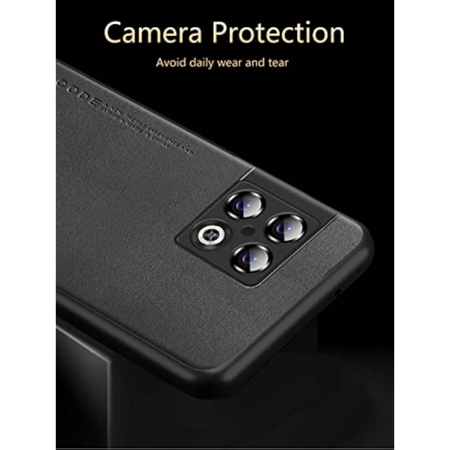 For Oneplus 10 Pro Case 5G, Soft Tpu Artificial Leather Back, Extremely Light Ultra-Light Cover, Anti-Fingerprint-Scratch Camera Protection Phone Case For Oneplus 10 Pro (Black)