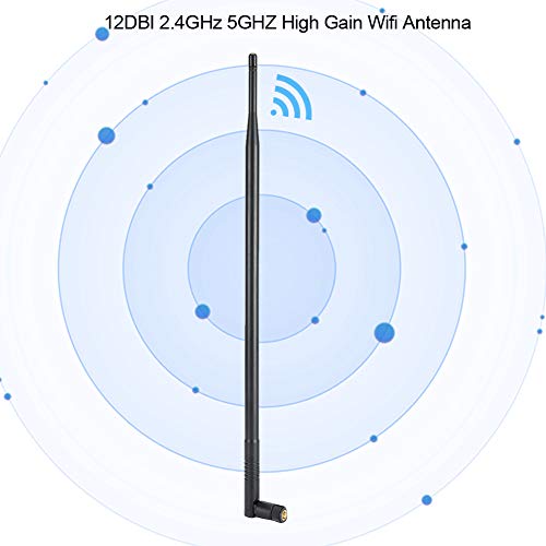 High Gain 12Db Dual Band Antenna With Rpsma Connector 2.4G,5G Dual Frequency Antenna For Rpsma Router
