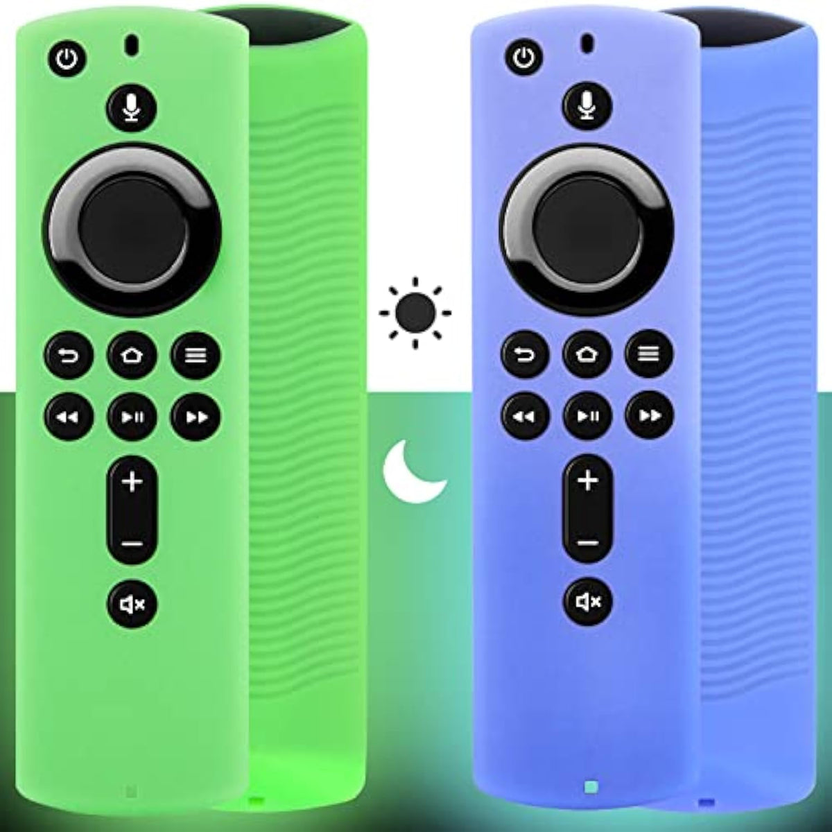 Firestick Remote Cover Case Glow in the Dark for Fire TV Stick 4K 2 Pack