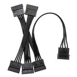Ide To Sata Power Splitter Cable,Lp4 4Pin Ide To 5 X15 Pin Sata Power Conversi