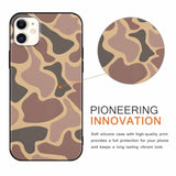 2 Pack Army Brown Camo Phone Case For Iphone 11 6.1 Inches, Cool Durable Pattern Flag Anti-Scratch Soft Slim Flexible Protective Shockproof Tpu Funda Cover For Men Boys