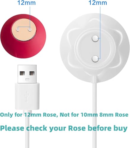 Rose Charger Replacement,12mm Standing Magnetic Charging Cable