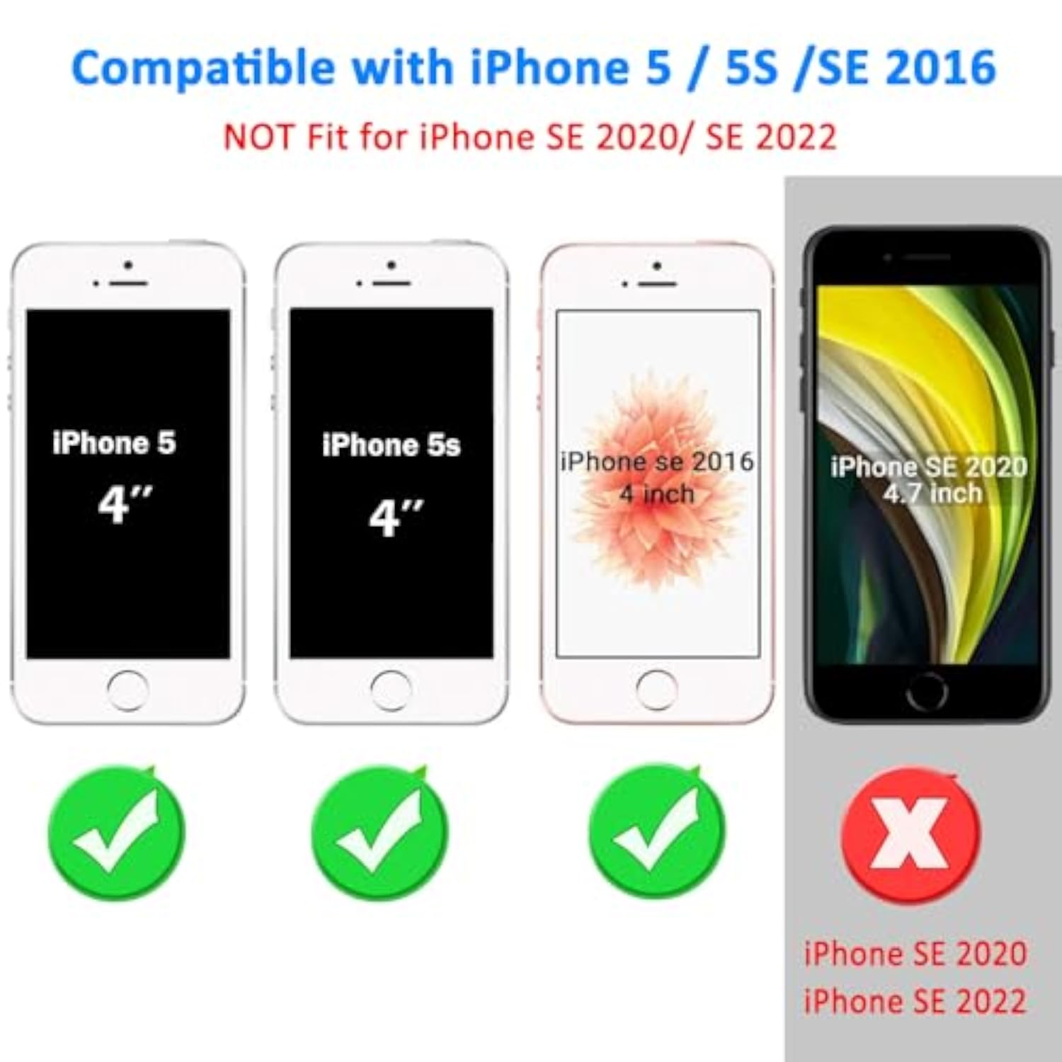 Rugged Shockproof Case for iPhone 5/5S/SE 1st Generation 2016 - Black