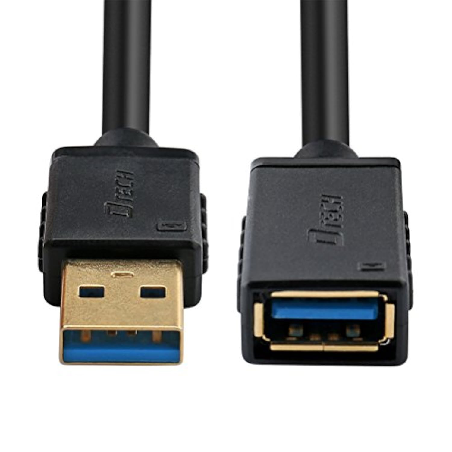 DTECH Gold Plated USB 3.0 Extension Cable 3 Feet Type A Male to Female Port Cord (Black, 1-Meter)