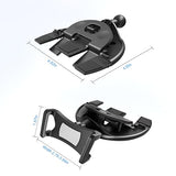Car Cell Phone Holder, 360 Degree Rotatable Vehicle CD Slot Cellphone Mount with One Hand Operation, Adjustable Automotive Smartphones Cradle