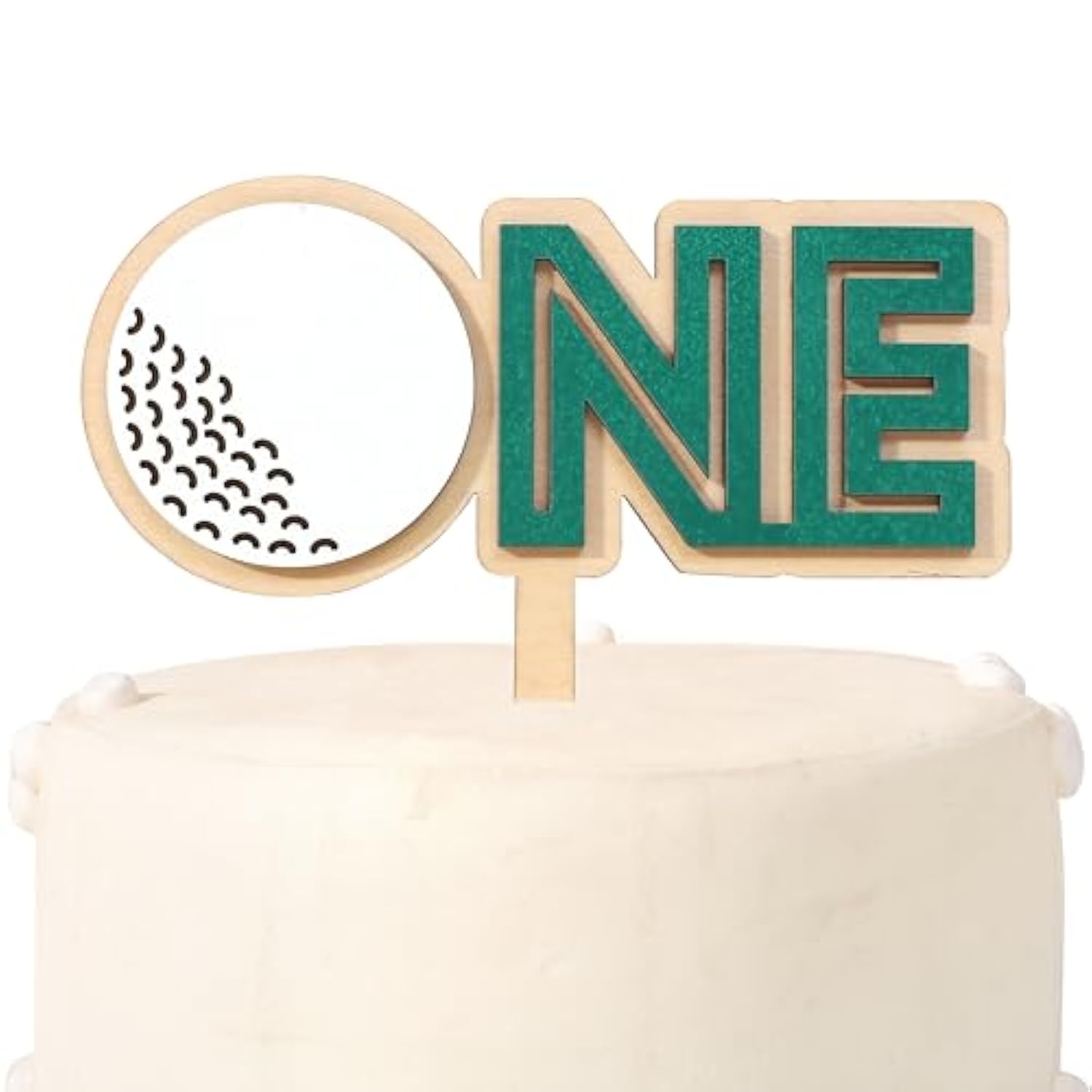 Golf 1St Birthday Tassel Banner - Golf Boy 1St Birthday High Chair Banner,Hole In One Highchair Decoration, First Year Sports Smash Cake Wall Banner,Cake Smash Backdrop Banner, First Birthday (Cake Topper)