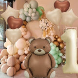 Brown Inflatable Bear Balloons for Birthday Party, Jungle, or Farm Theme Decor