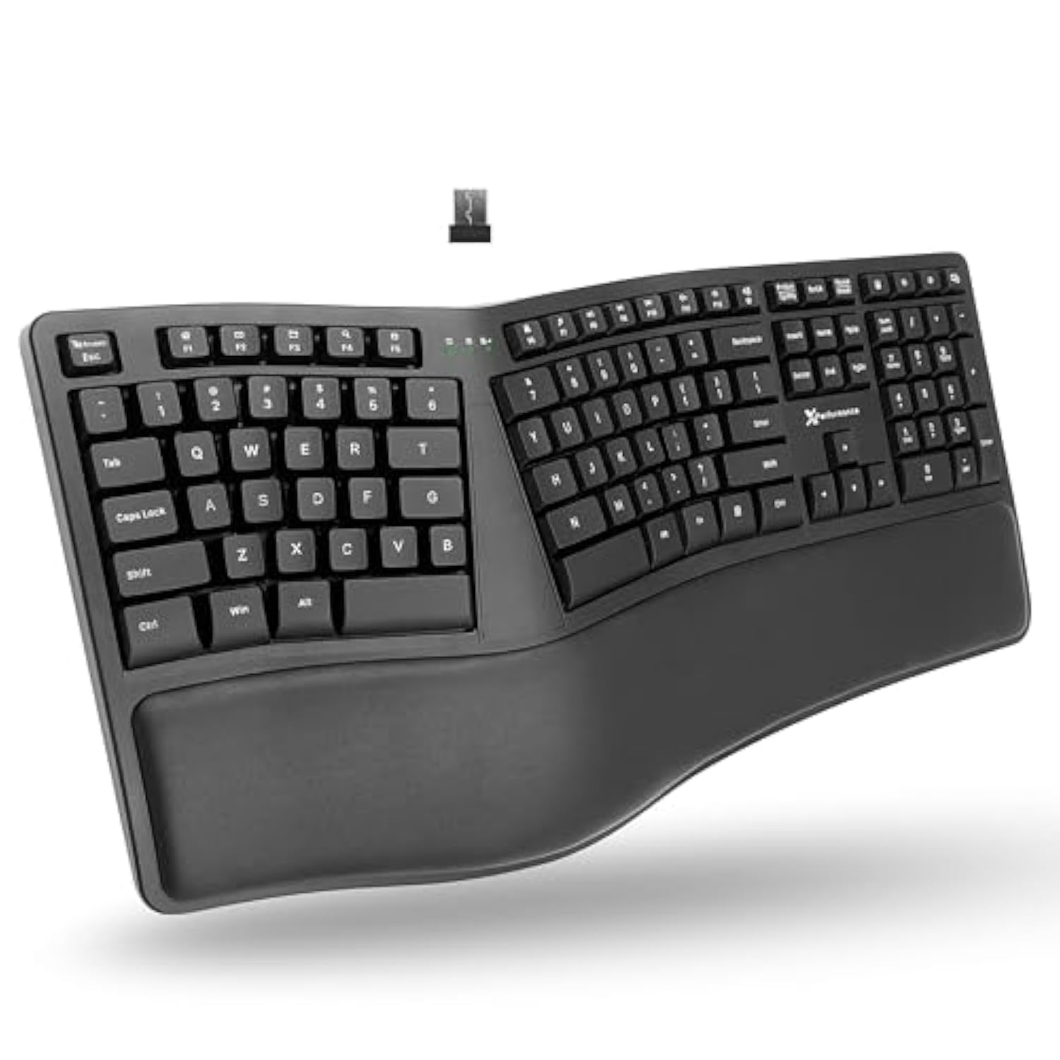 Ergonomic Keyboard Wireless - Your Comfort Matters - Full Size Rechargeable 2.