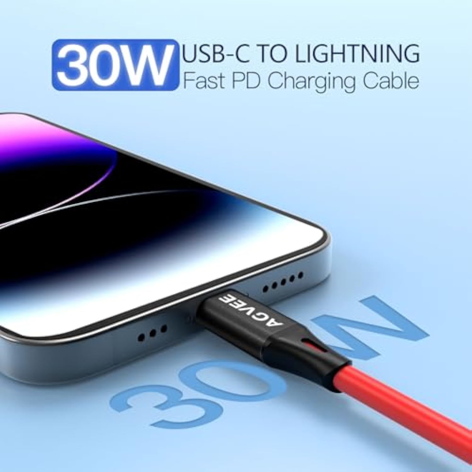 3Ft Coiled Short Usb-C To Lightning Charging Cable [Mfi Certified] 30W Pd Fast Charger Cord In Car For Iphone 14/13/12/11/Xs/8/7/6/5 Carplay, Ipad, Ipod, Red