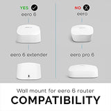 Screwless Wall Mount For Eero 6 Mesh Wifi Holder, Custom Design (Not Compatible With Eero Pro 6 / Beacon), Strong Vhb Adhesive, No Tools, No Mess, White By