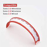 Replacement Headband Cushion Pad Top Headband Foam Cushion Compatible With Solo 3 Solo 2.0 Solo 3.0 Wireless Headphone (Rubber Headband-Red)