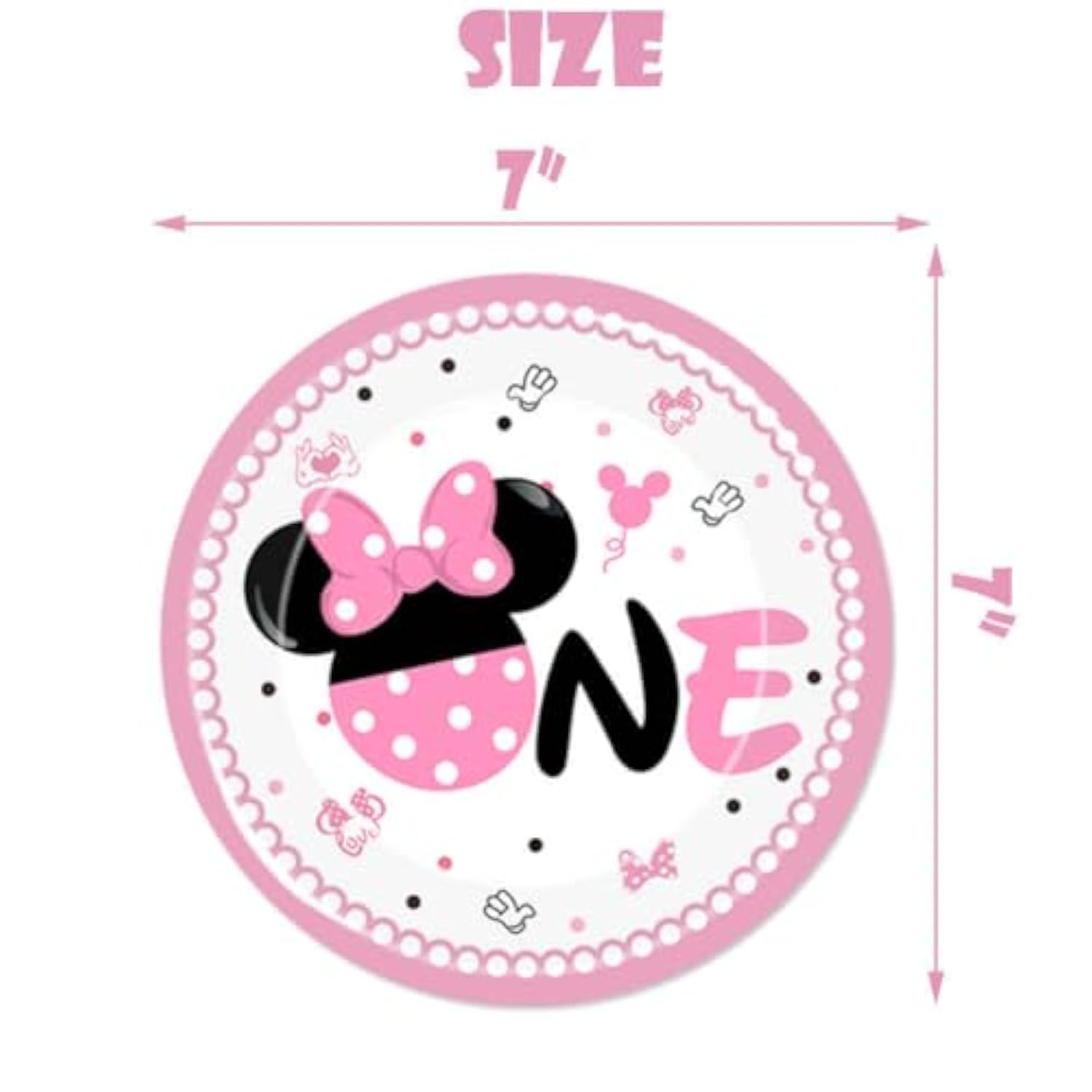 80 Pcs Pink 1St Birthday Party Supplies Girls One Year Old Paper Plates Napkins Forks For Girls 1St Birthday Baby Shower Party Decorations