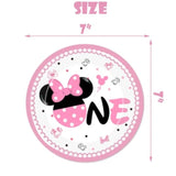 80 Pcs Pink 1St Birthday Party Supplies Girls One Year Old Paper Plates Napkins Forks For Girls 1St Birthday Baby Shower Party Decorations