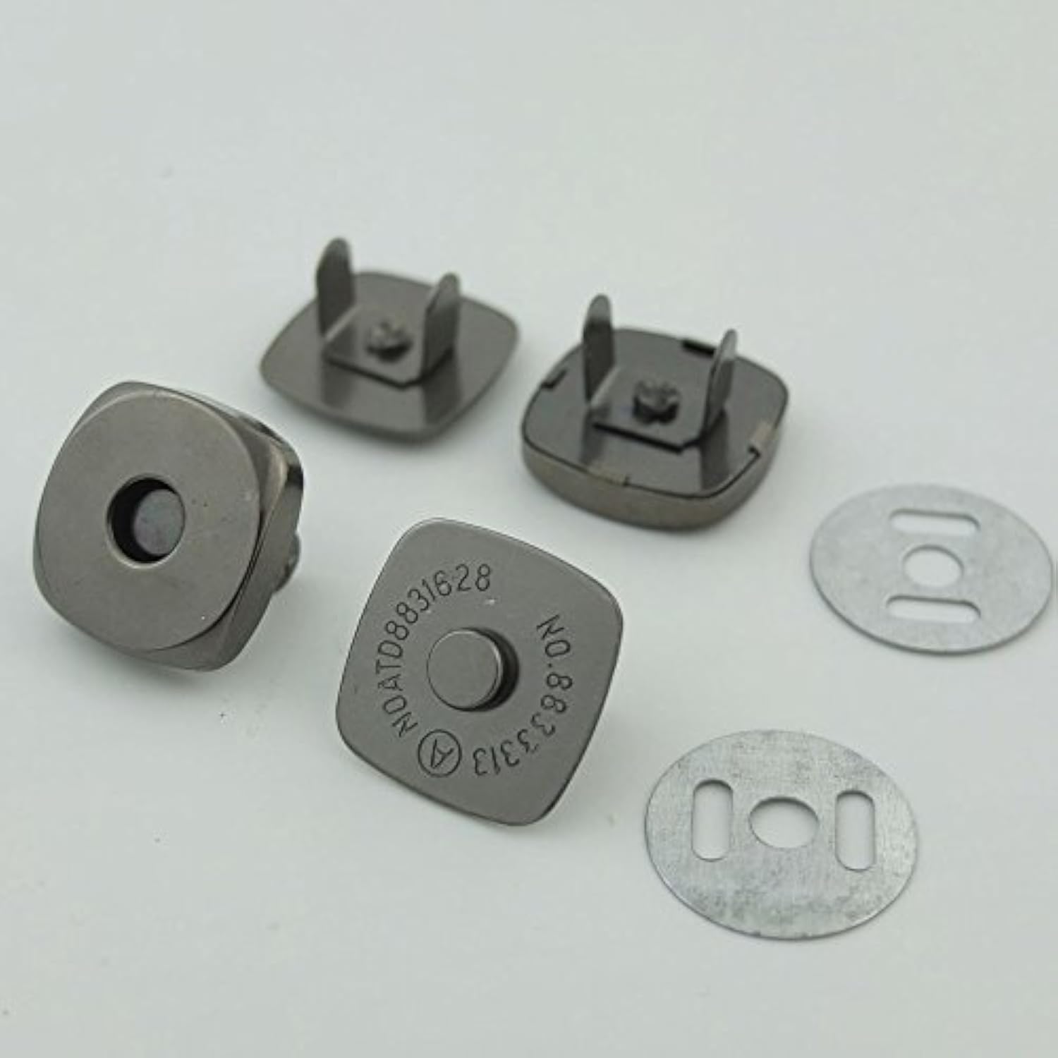 20 Sets - 18Mm 3/4" Square Shape Magnetic Snaps Closures Clasp In Purs