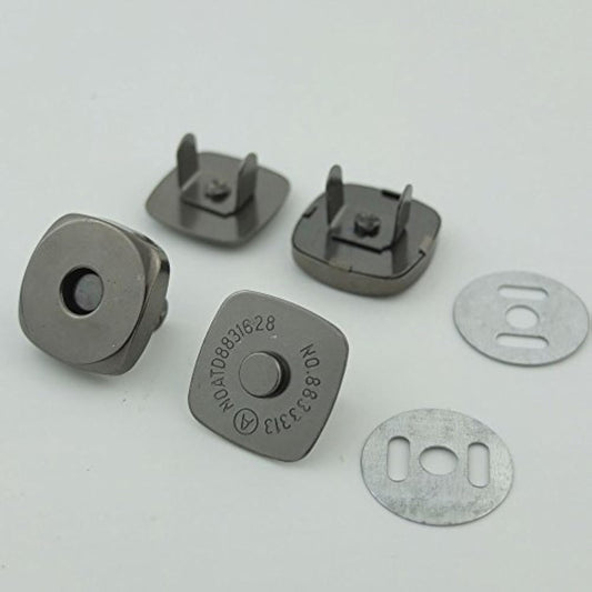 20 Sets - 18Mm 3/4" Square Shape Magnetic Snaps Closures Clasp In Purs