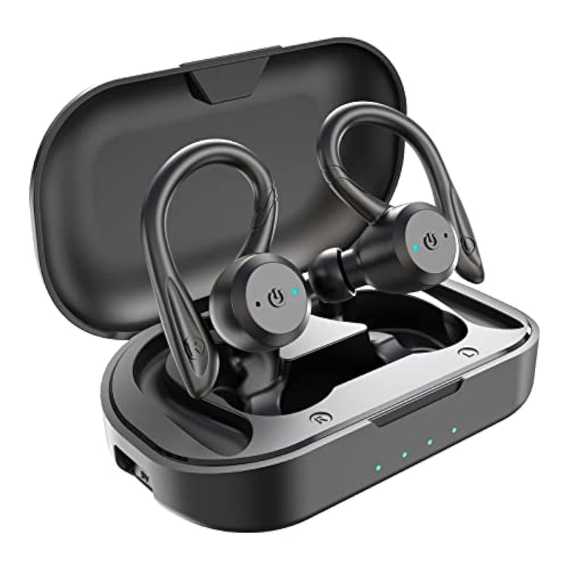 Bluetooth Headphones True Wireless Earbuds With Charging Case Ipx7 Waterproof Stereo Sound Earphones Builtin Mic Inear Headsets For Sport Running Black